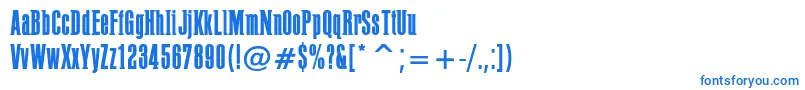 Шрифт PffusionLight – синие шрифты на белом фоне