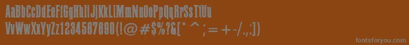 Шрифт PffusionLight – серые шрифты на коричневом фоне
