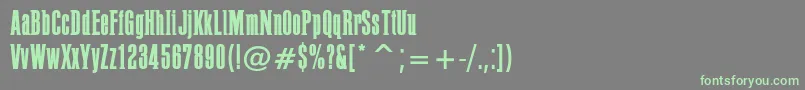 PffusionLight Font – Green Fonts on Gray Background