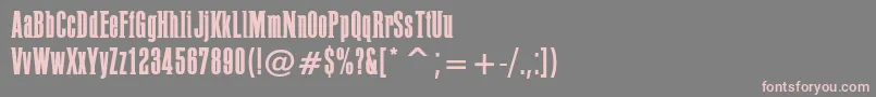 PffusionLight Font – Pink Fonts on Gray Background
