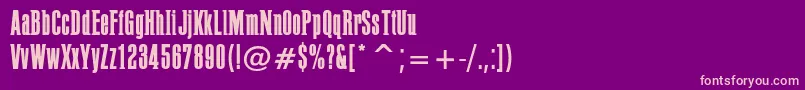 フォントPffusionLight – 紫の背景にピンクのフォント