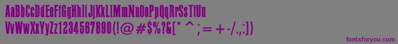 PffusionLight Font – Purple Fonts on Gray Background