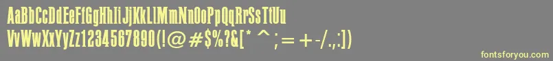 Шрифт PffusionLight – жёлтые шрифты на сером фоне