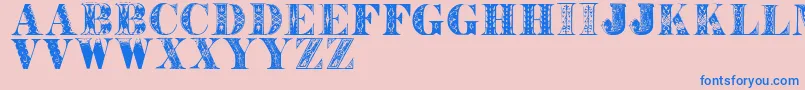 Westbalaio Font – Blue Fonts on Pink Background