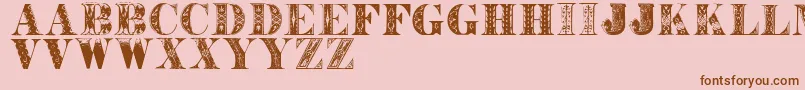 Westbalaio Font – Brown Fonts on Pink Background