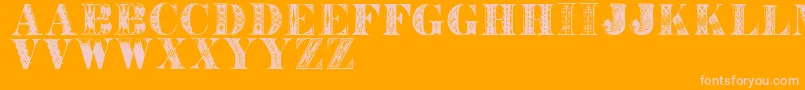 Westbalaio Font – Pink Fonts on Orange Background