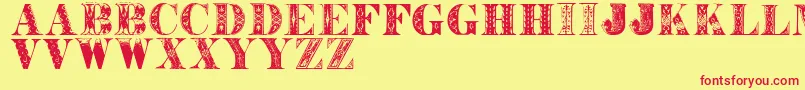 Westbalaio Font – Red Fonts on Yellow Background