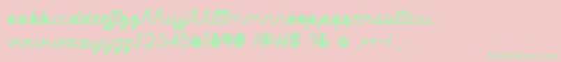 ClothingBrands Font – Green Fonts on Pink Background