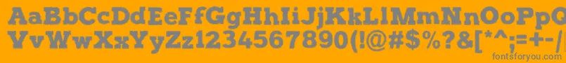 HalftonePosterDemo Font – Gray Fonts on Orange Background