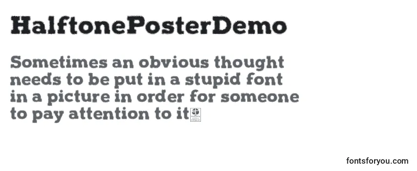 Review of the HalftonePosterDemo Font