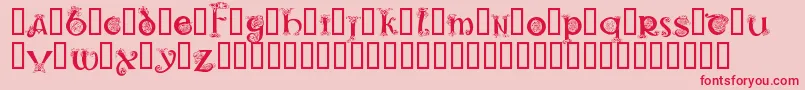 Fonte Celtic1 – fontes vermelhas em um fundo rosa