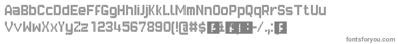 フォントGvbBusPid10x7 – 白い背景に灰色の文字