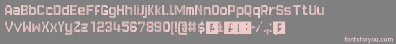 Fonte GvbBusPid10x7 – fontes rosa em um fundo cinza