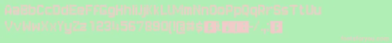 Шрифт GvbBusPid10x7 – розовые шрифты на зелёном фоне