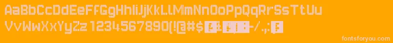 GvbBusPid10x7 Font – Pink Fonts on Orange Background