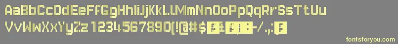 Шрифт GvbBusPid10x7 – жёлтые шрифты на сером фоне