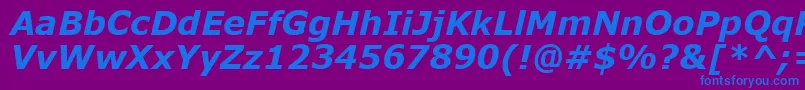 Verdankz Font – Blue Fonts on Purple Background