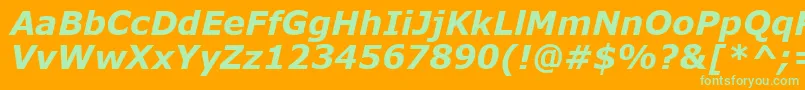 Verdankz Font – Green Fonts on Orange Background