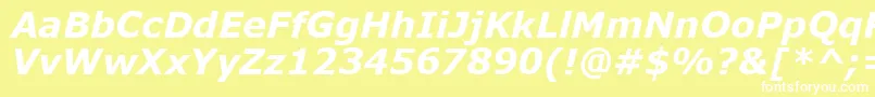 Verdankz Font – White Fonts on Yellow Background