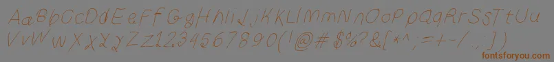 Curlykuethinita Font – Brown Fonts on Gray Background
