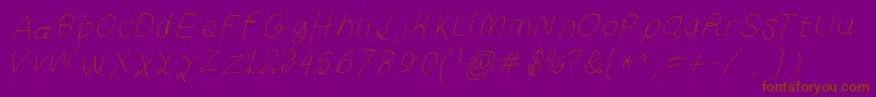 Curlykuethinita Font – Brown Fonts on Purple Background