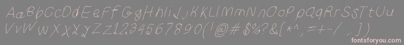 Curlykuethinita Font – Pink Fonts on Gray Background