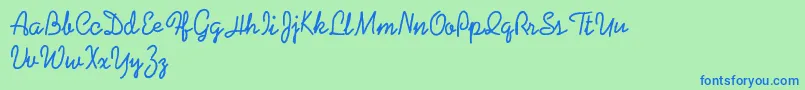 Coalpenpersonaluse Font – Blue Fonts on Green Background