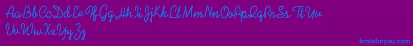 Coalpenpersonaluse Font – Blue Fonts on Purple Background