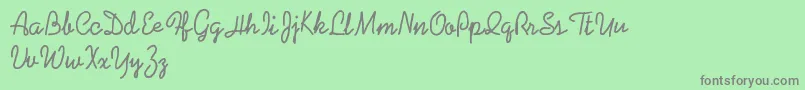 Coalpenpersonaluse Font – Gray Fonts on Green Background