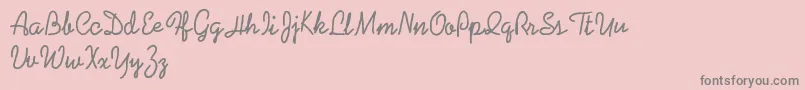 Coalpenpersonaluse Font – Gray Fonts on Pink Background
