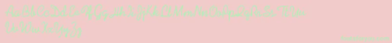 Coalpenpersonaluse Font – Green Fonts on Pink Background