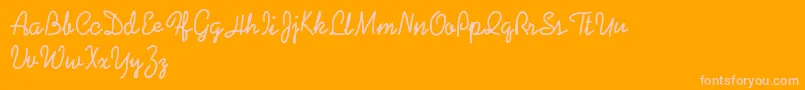 Coalpenpersonaluse Font – Pink Fonts on Orange Background