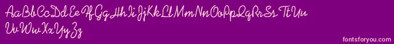 Coalpenpersonaluse Font – Pink Fonts on Purple Background