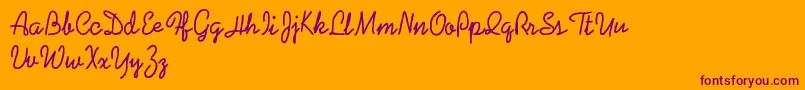 Coalpenpersonaluse Font – Purple Fonts on Orange Background