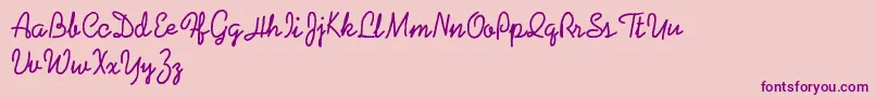 Coalpenpersonaluse Font – Purple Fonts on Pink Background