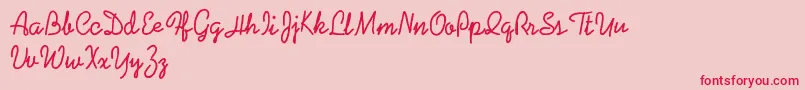 Coalpenpersonaluse Font – Red Fonts on Pink Background