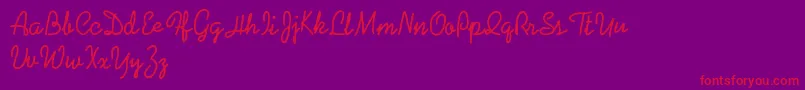 Coalpenpersonaluse Font – Red Fonts on Purple Background