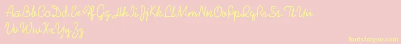 Coalpenpersonaluse Font – Yellow Fonts on Pink Background