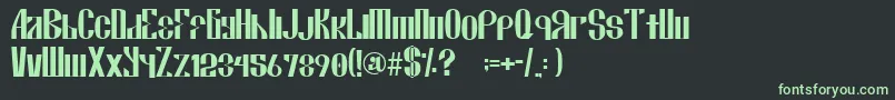 フォントRoja – 黒い背景に緑の文字