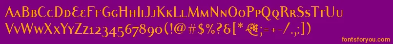 DyadismdscitcTtMedium Font – Orange Fonts on Purple Background