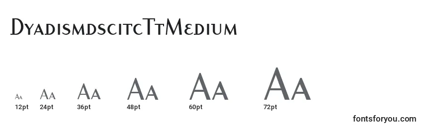 Размеры шрифта DyadismdscitcTtMedium