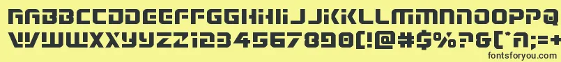 Legiosabinaexpand Font – Black Fonts on Yellow Background