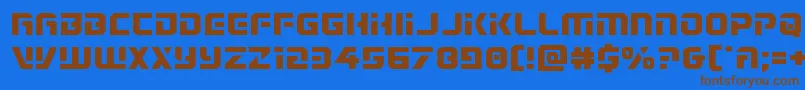 Legiosabinaexpand Font – Brown Fonts on Blue Background