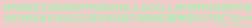 Fonte Legiosabinaexpand – fontes verdes em um fundo rosa