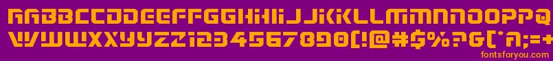 Legiosabinaexpand Font – Orange Fonts on Purple Background