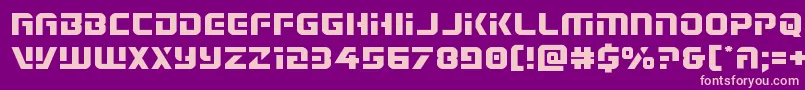 Legiosabinaexpand Font – Pink Fonts on Purple Background