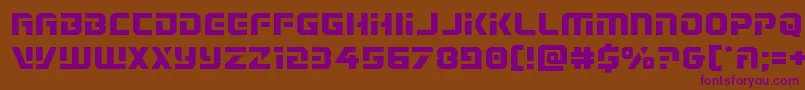 Legiosabinaexpand Font – Purple Fonts on Brown Background