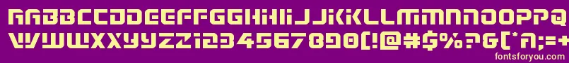 Legiosabinaexpand Font – Yellow Fonts on Purple Background