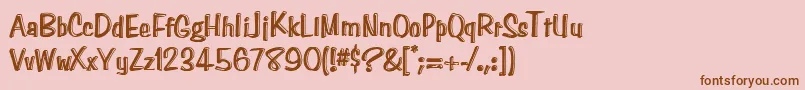 Paghetti Font – Brown Fonts on Pink Background