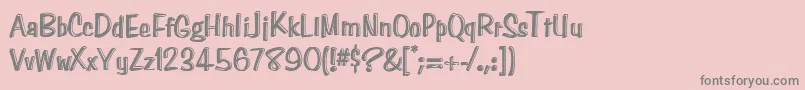 Paghetti Font – Gray Fonts on Pink Background